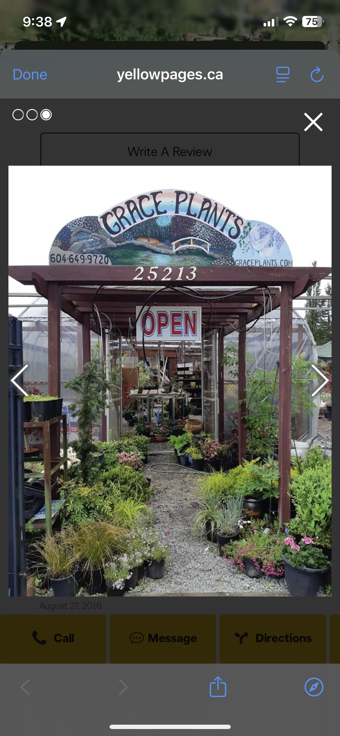 Grace Plants store front with OPEN sign and lush plants